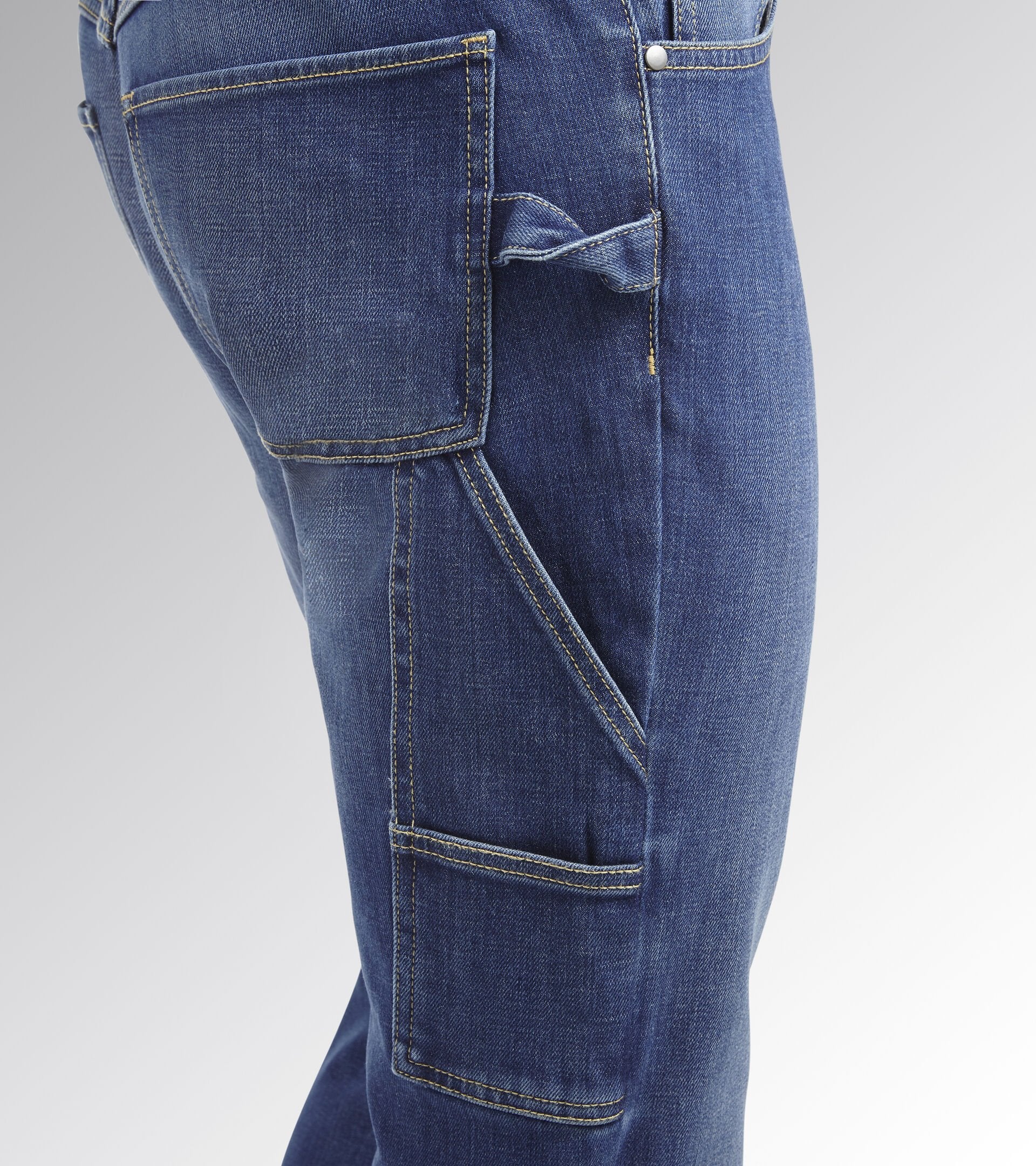 Diadora Utility  PANT STONE STRETCH jeans  Denim workwear stonewashed 179830 60023 BLU LUNA