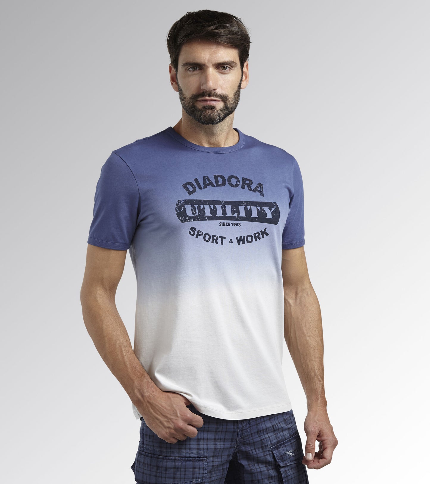 Diadora Utility  T-SHIRT DEEP DYED T-shirt manica corta 179831 75151 GRIGIO PLEUROTUS