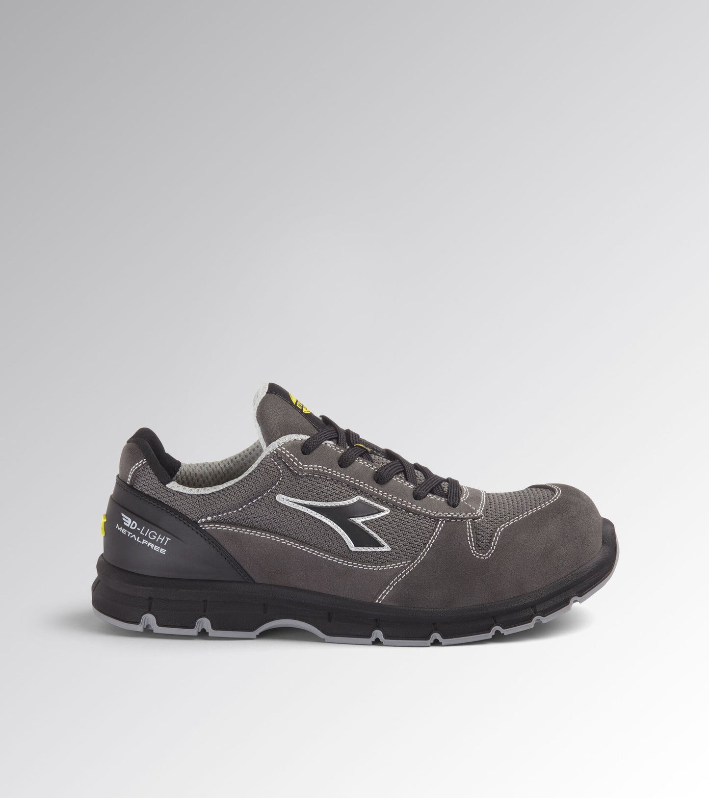 Scarpe Antinfortunistiche Diadora Utility RUN TEXT LOW METAL FREE S1PL FO SR ESD 179897 D0443 GRIGIO ACCIAIO/ANTRACITE