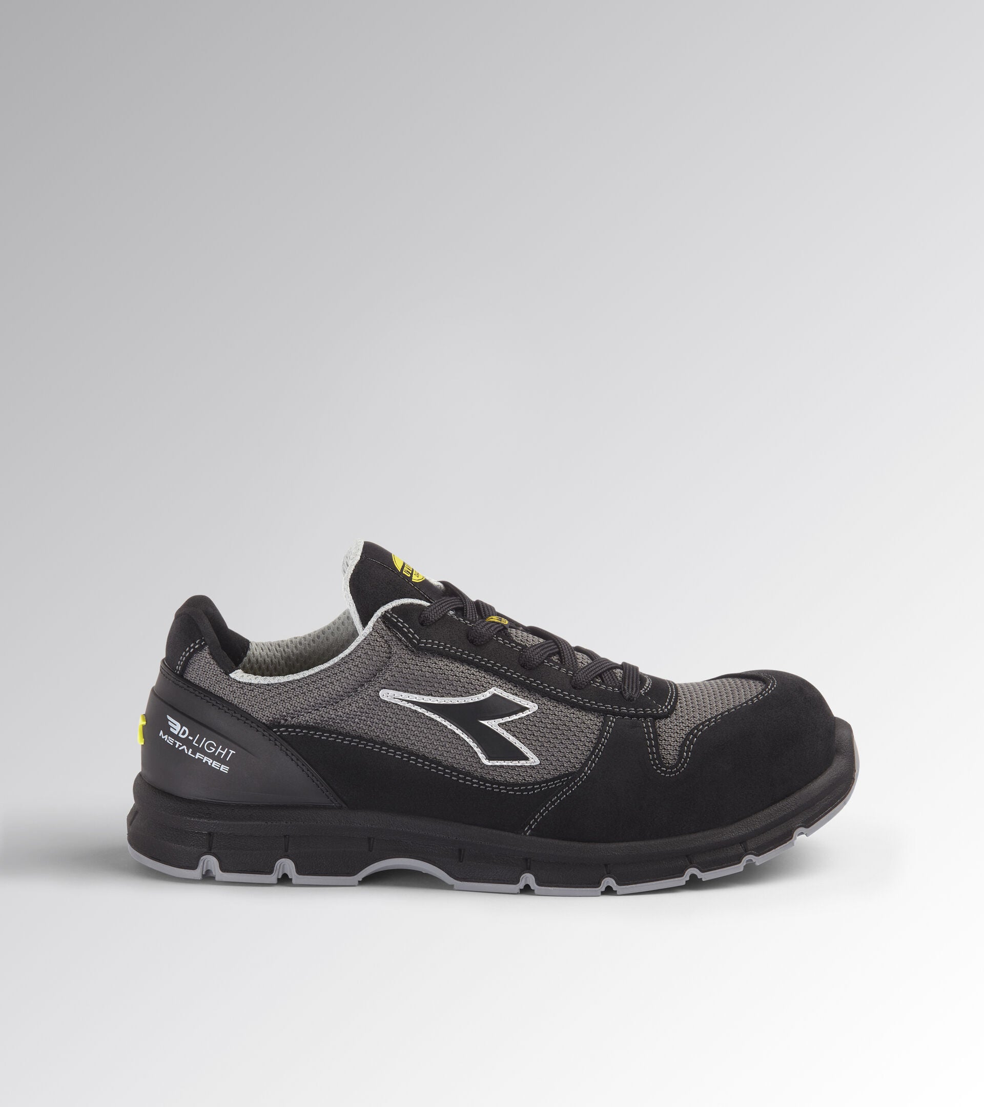 Scarpe Antinfortunistiche Diadora Utility RUN TEXT LOW METAL FREE S1PL FO SR ESD 179897 C0732 NERO/GRIGIO CARBONE