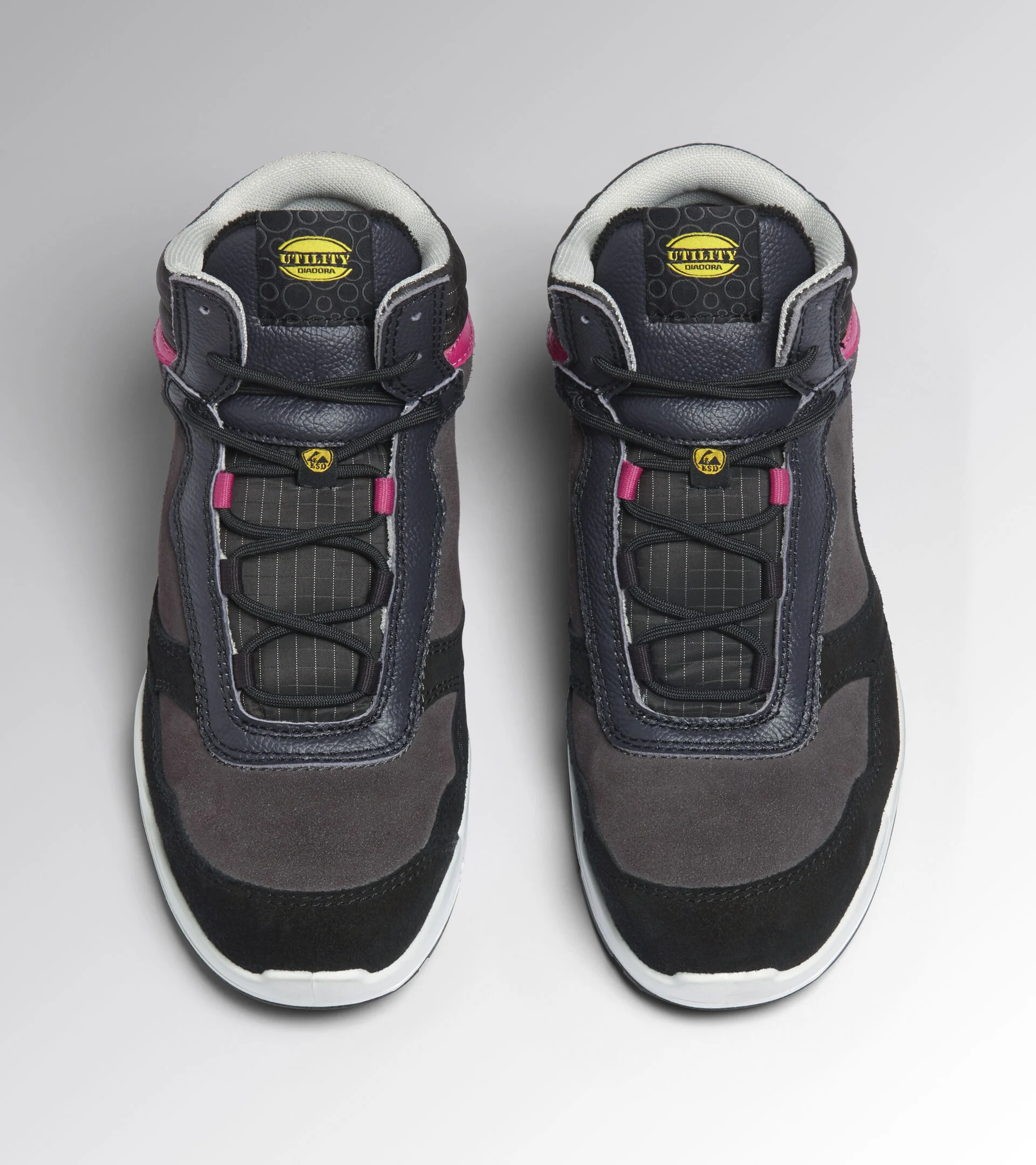 Scarpe Antinfortunistiche Diadora Utility Donna ATHENA MID S3L FO SR ESD NERO FUMO/POMODORO 179901 D0458