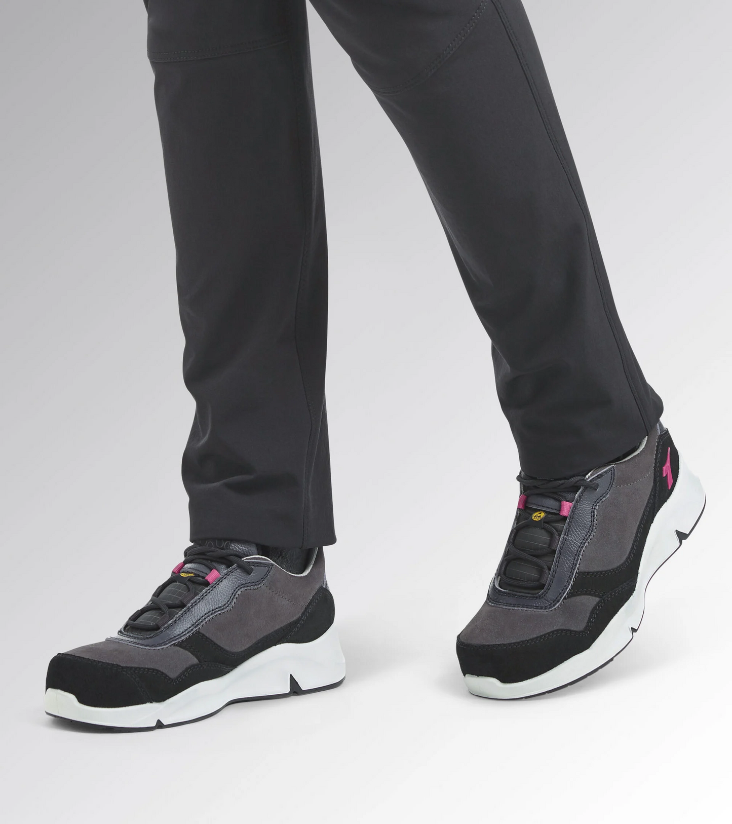 Scarpe Antinfortunistiche Diadora Utility Donna ATHENA LOW S3L FO SR ESD NERO FUMO/POMODORO 179902 D0458