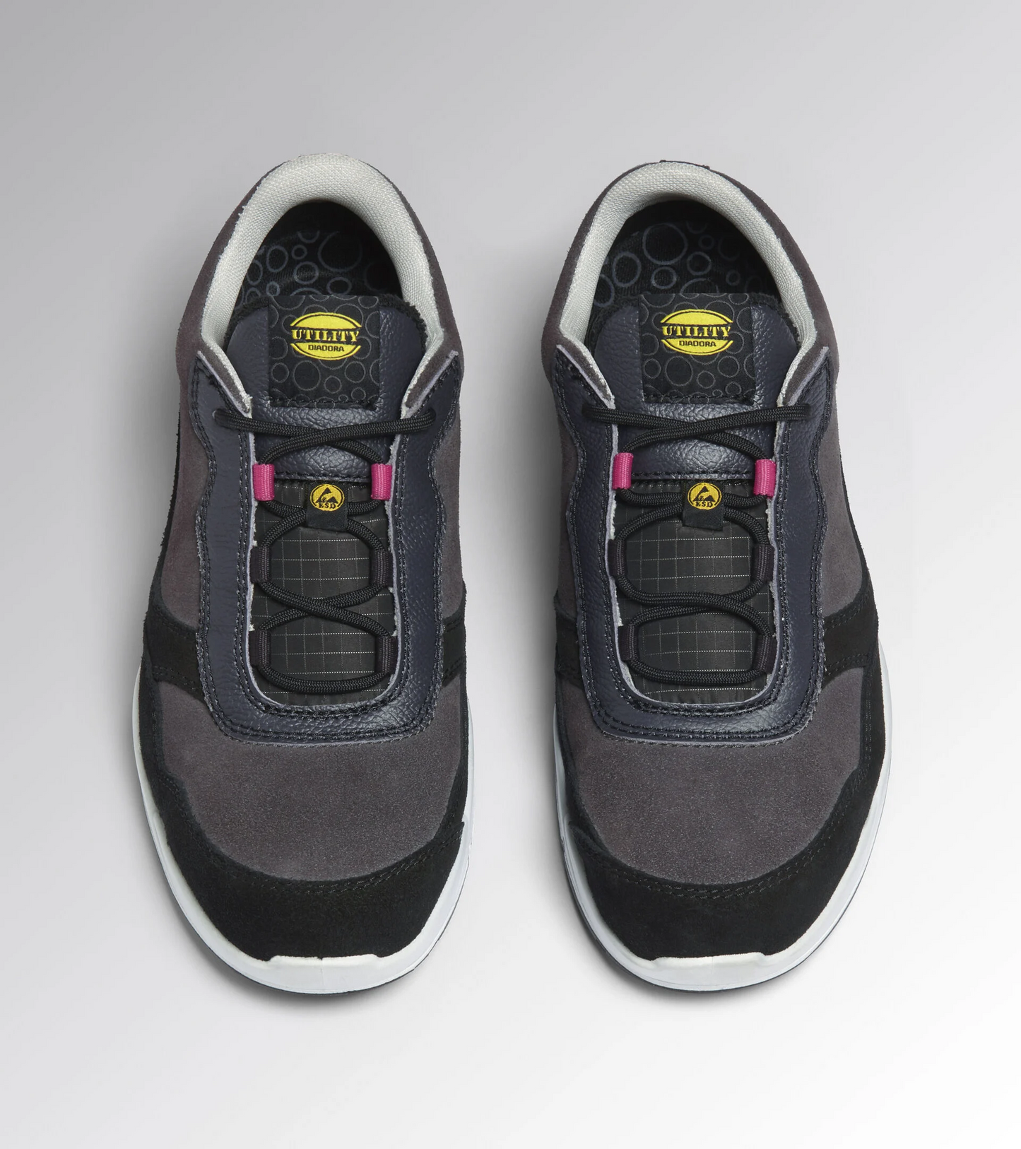 Scarpe Antinfortunistiche Diadora Utility Donna ATHENA LOW S3L FO SR ESD NERO FUMO/POMODORO 179902 D0458