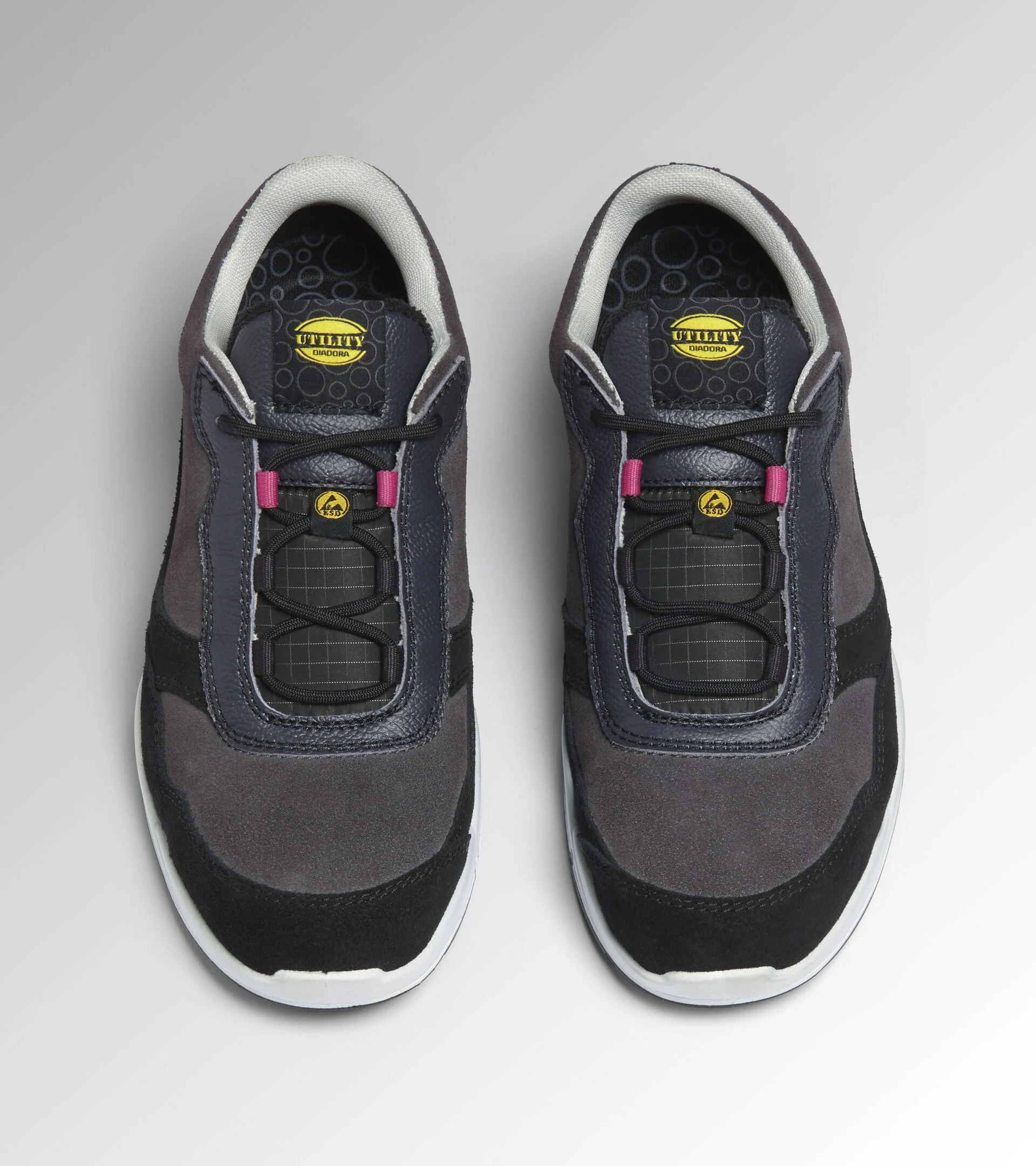 Scarpe Antinfortunistiche Diadora Utility Donna ATHENA LOW S3L FO SR ESD NERO FUMO/POMODORO 179902 D0458