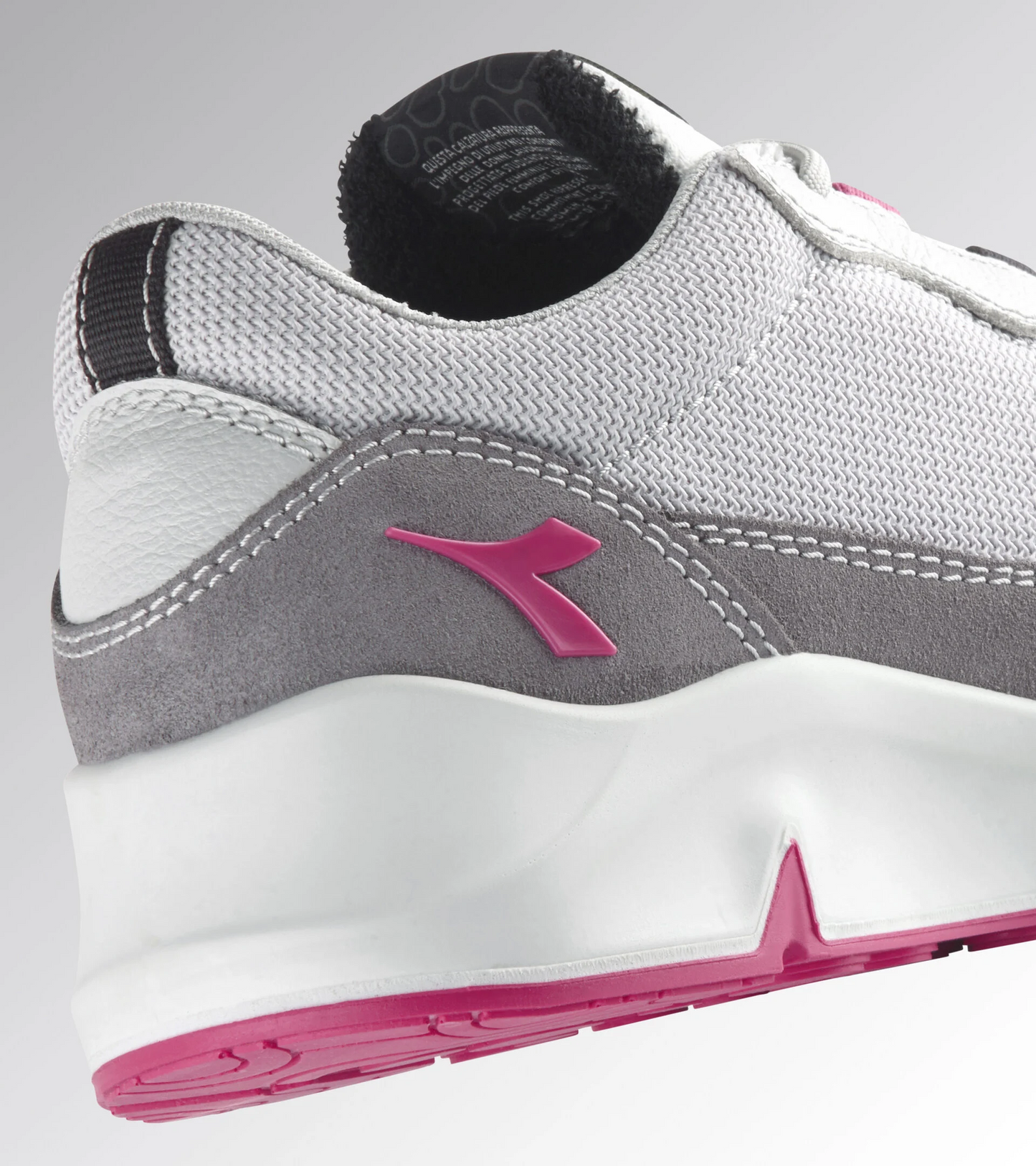 Scarpe Antinfortunistiche Diadora Utility Donna ATHENA TEXT LOW S1PL FO SR ESD GRIGIO ALLUMINIO/POMODORO 179903 D0459