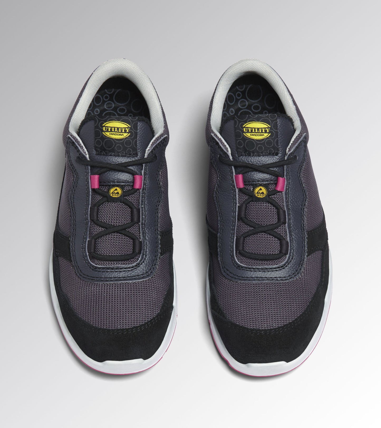 Scarpe Antinfortunistiche Diadora Utility Donna ATHENA TEXT LOW S1PL FO SR ESD NERO FUMO/POMODORO 179903 D0458