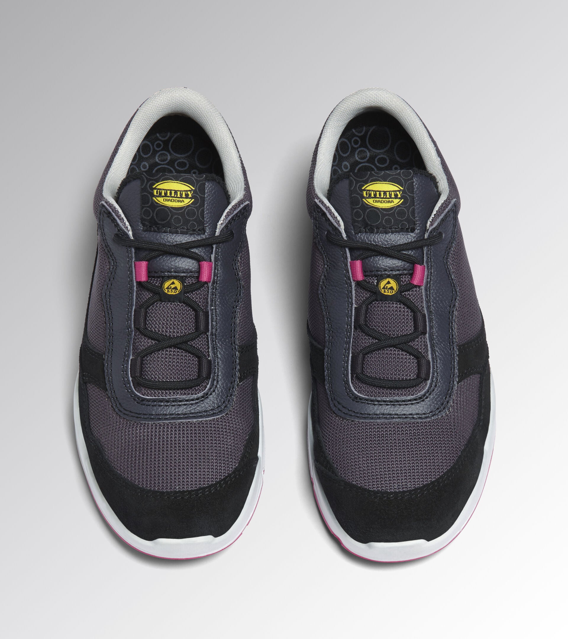 Scarpe Antinfortunistiche Diadora Utility Donna ATHENA TEXT LOW S1PL FO SR ESD NERO FUMO/POMODORO 179903 D0458