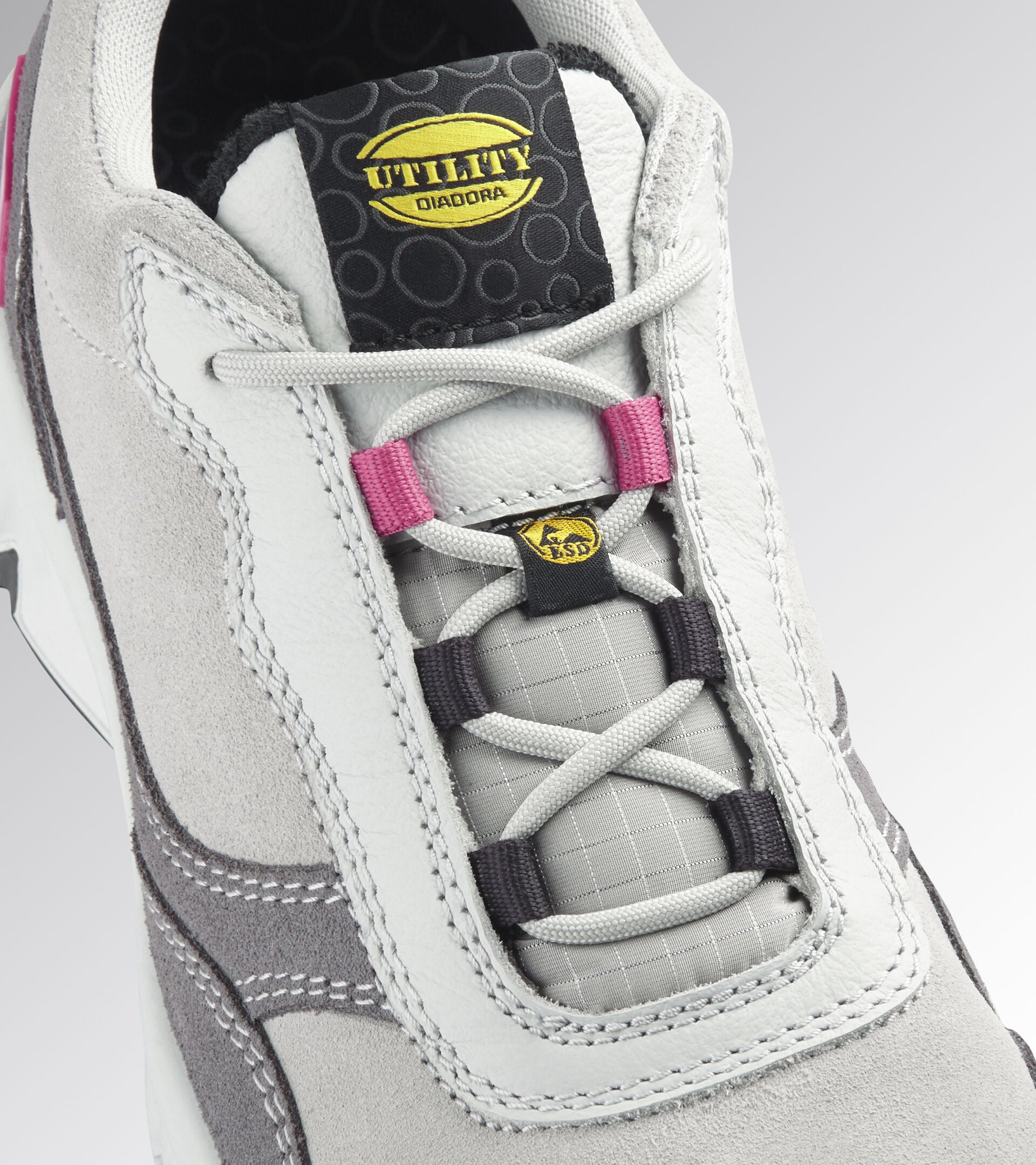 Scarpe Antinfortunistiche Diadora Utility Donna ATHENA LOW S3L FO SR ESD GRIGIO ALLUMINIO/POMODORO 179902 D0459