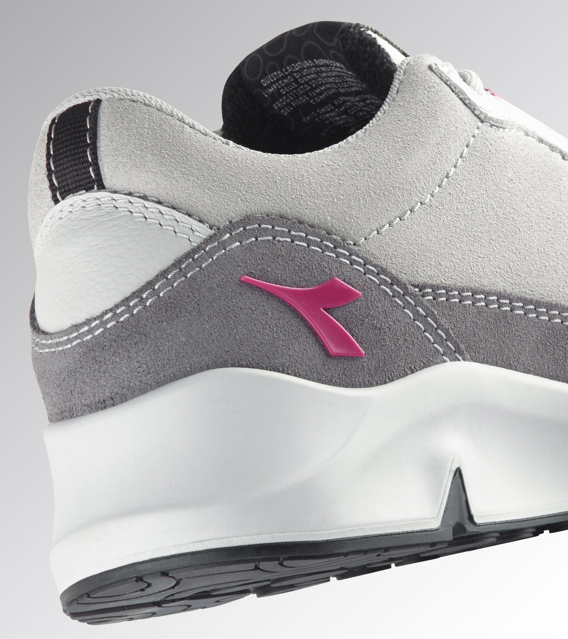 Scarpe Antinfortunistiche Diadora Utility Donna ATHENA LOW S3L FO SR ESD GRIGIO ALLUMINIO/POMODORO 179902 D0459
