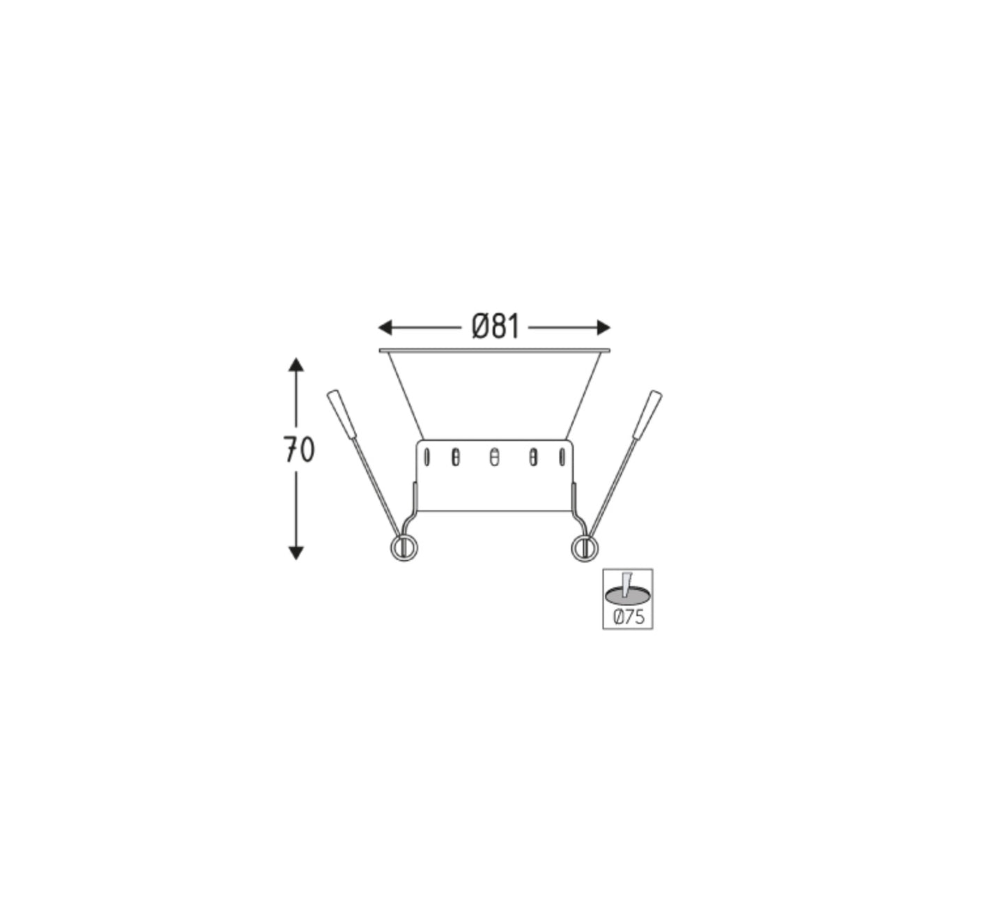 FARETTO ROTONDO GU10 RAFFAELLA BIANCO IP20 max 35W POLIPLAST 401011BI