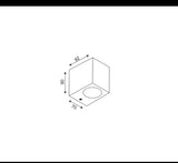 CUBO da parete  GU10 IP44 220-240V IP44 FABIANA BIANCO POLIPLAST 401020BI