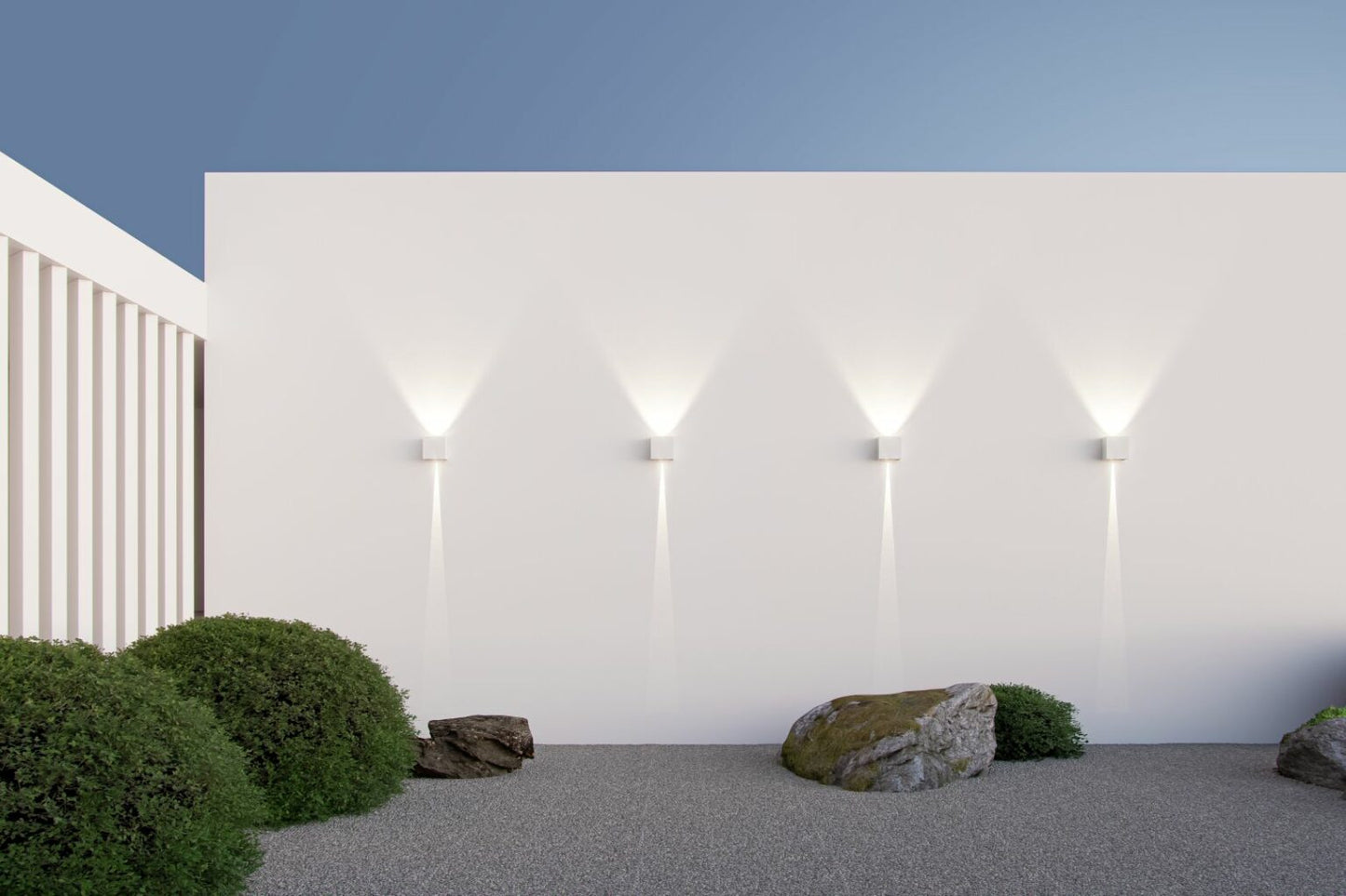 Proiettore da esterno quadrato 6,8W 3000K IP54 Bianco Beneito Faure 3983