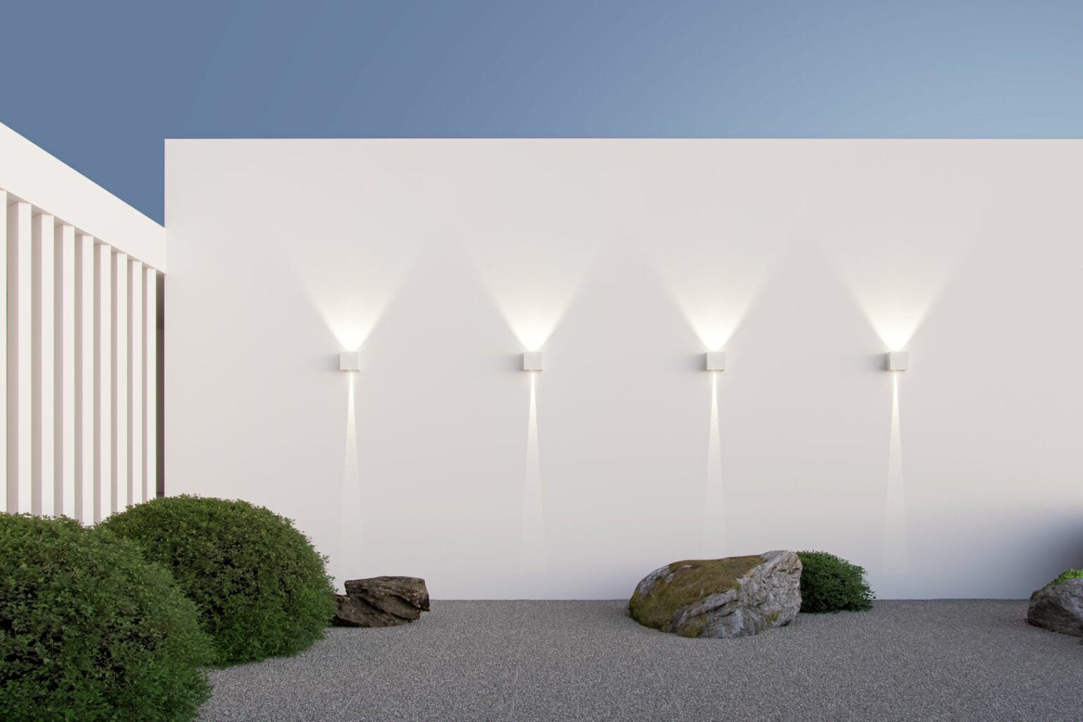 Proiettore da esterno quadrato 6,8W 3000K IP54 Bianco Beneito Faure 3983