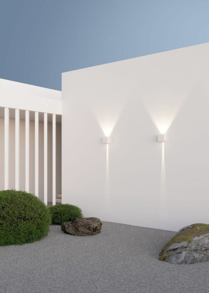 Proiettore da esterno quadrato 6,8W 3000K IP54 Bianco Beneito Faure 3983