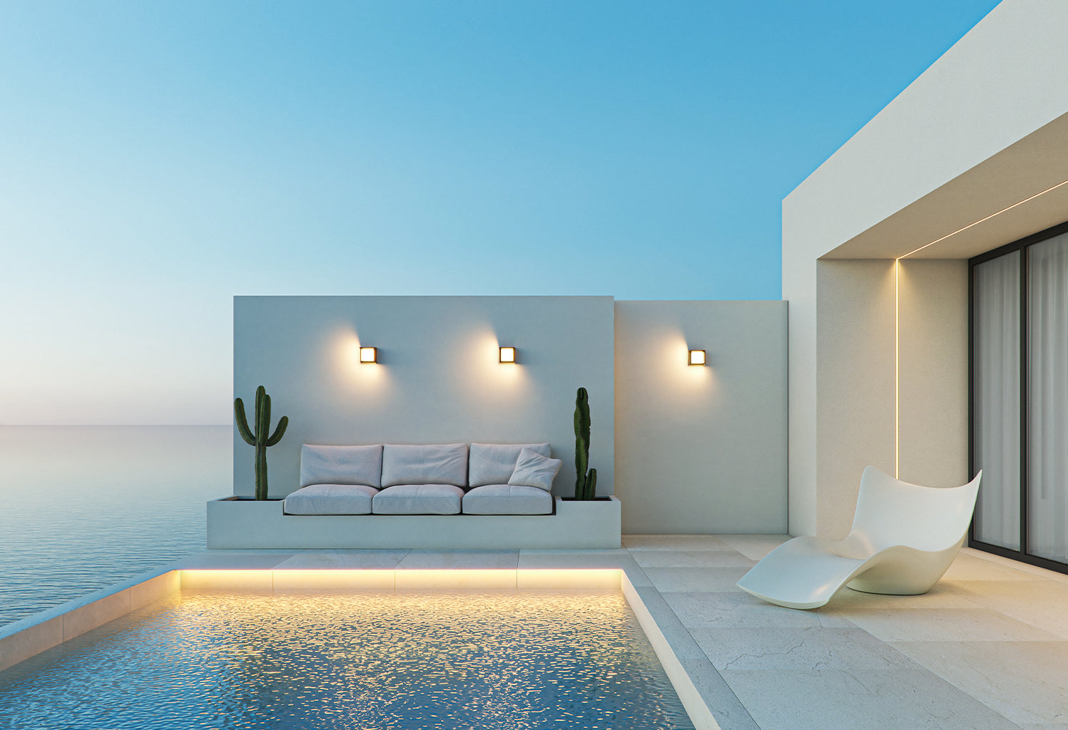 Proiettore led da esterno quadrato 15W IP65 Nero switch Beneito Faure 4961