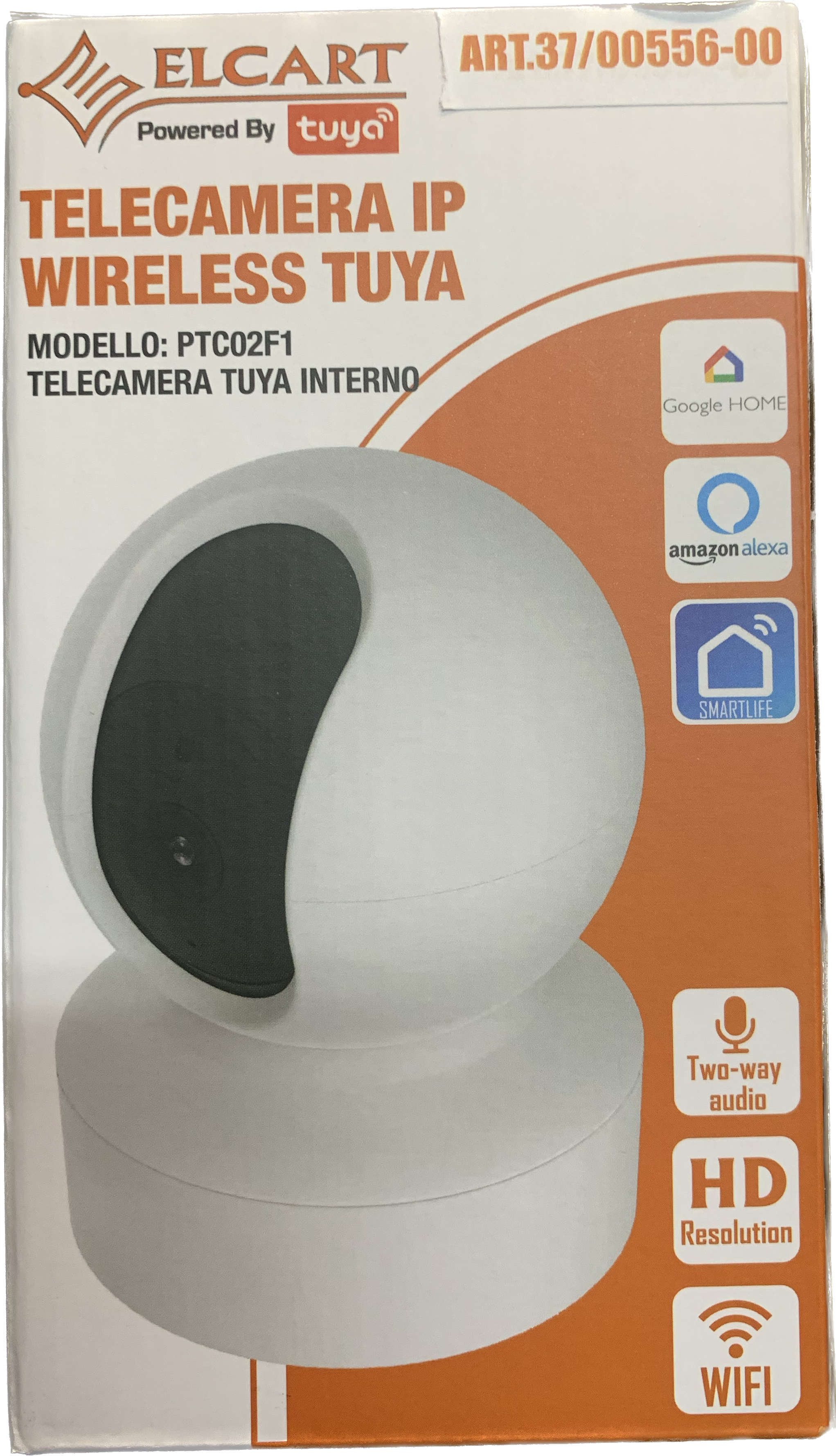 Telecamera IP wireless Tuya da interno PTC02F1 ALEXA GOOGLE HOME APP IOS