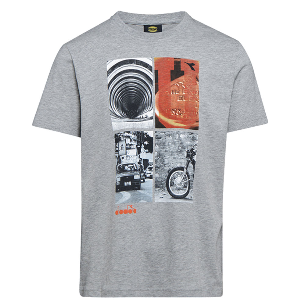 Diadora Utility T-SHIRT GRAPHIC ORGANIC GRIGIO MELANGE 176914 C5493