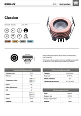 IPERLUX LED MINI SPOTLIGHT RAME AC85-265V 5W 4000K 530LM incluso driver