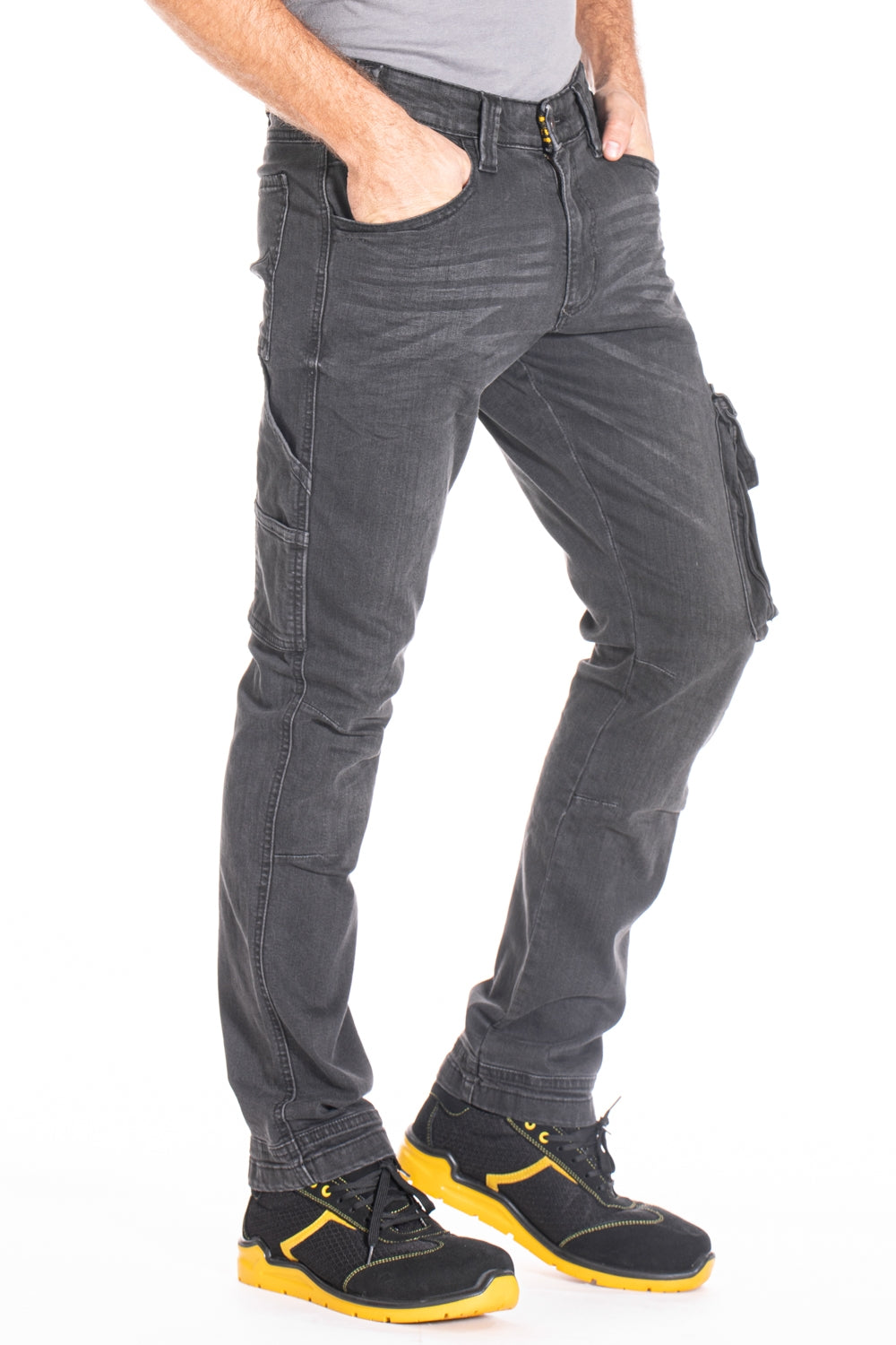 Jeans da lavoro elasticizzati JOBGR dalla vestibilità comoda  Grigio RICA LEWIS