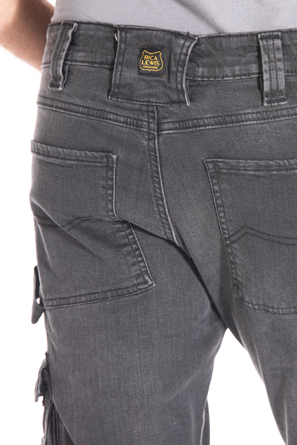 Jeans da lavoro elasticizzati JOBGR dalla vestibilità comoda  Grigio RICA LEWIS