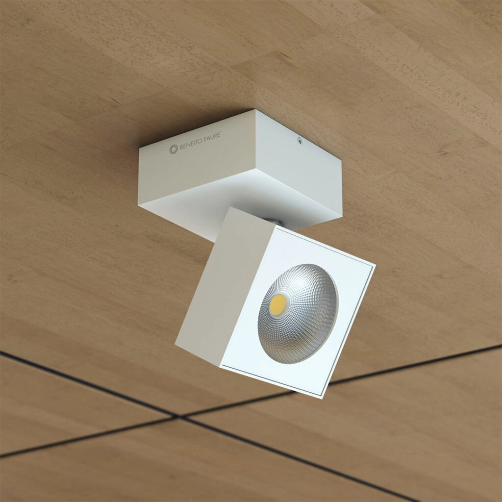 Lampada da parete o soffitto RUBYC 14W. LED SWITCH  2700K/3200K/4000K 1205lm Bianco Beneito Faure 4230-N