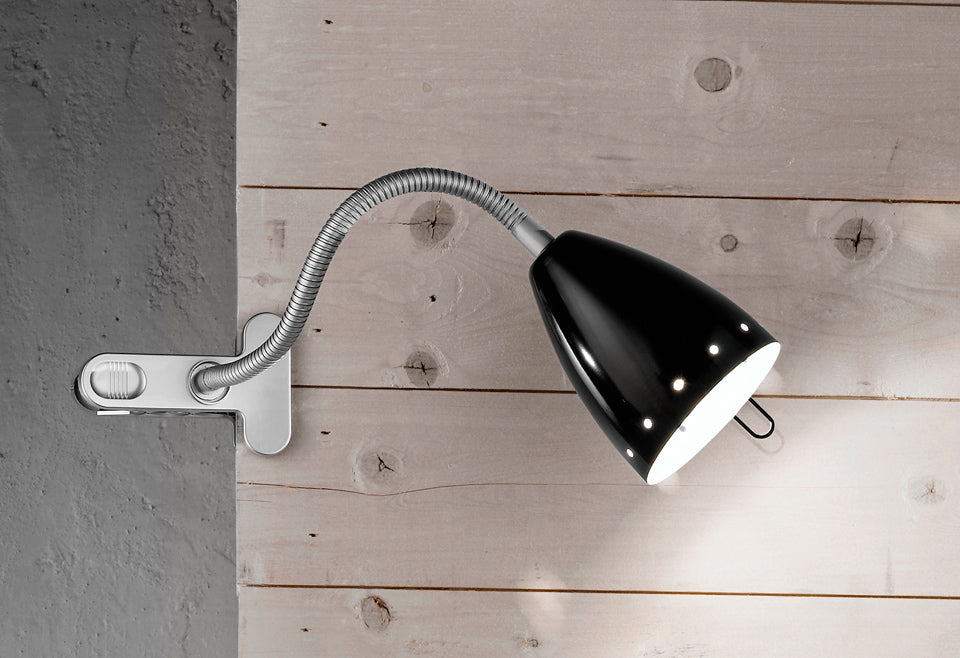 PERENZ  LAMPADA DA TAVOLO FLESSIBILE E14 40W NERO