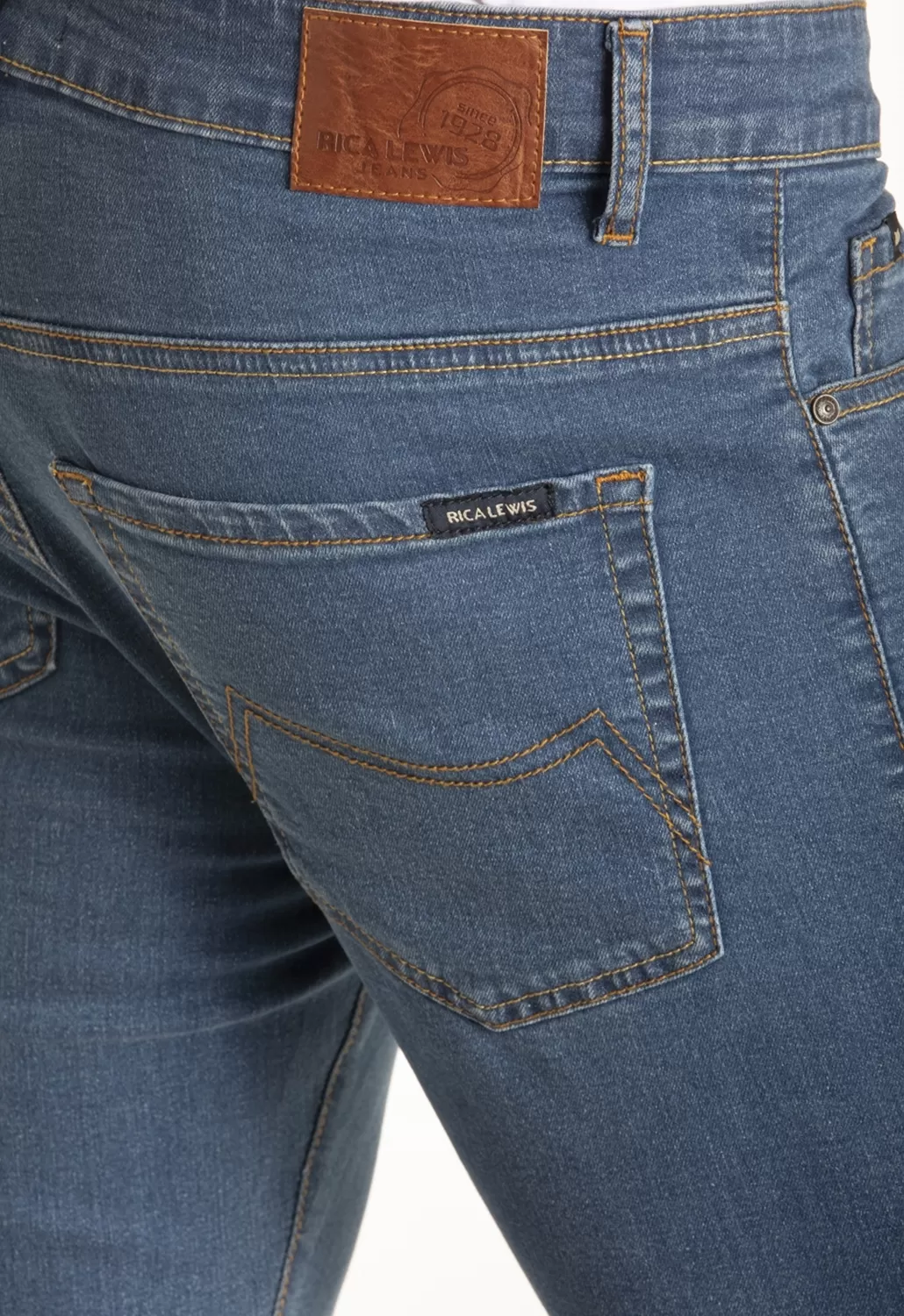 Jeans stretch antigonfiamento Fibreflex stone straight ANTI2 blu Rica Lewis
