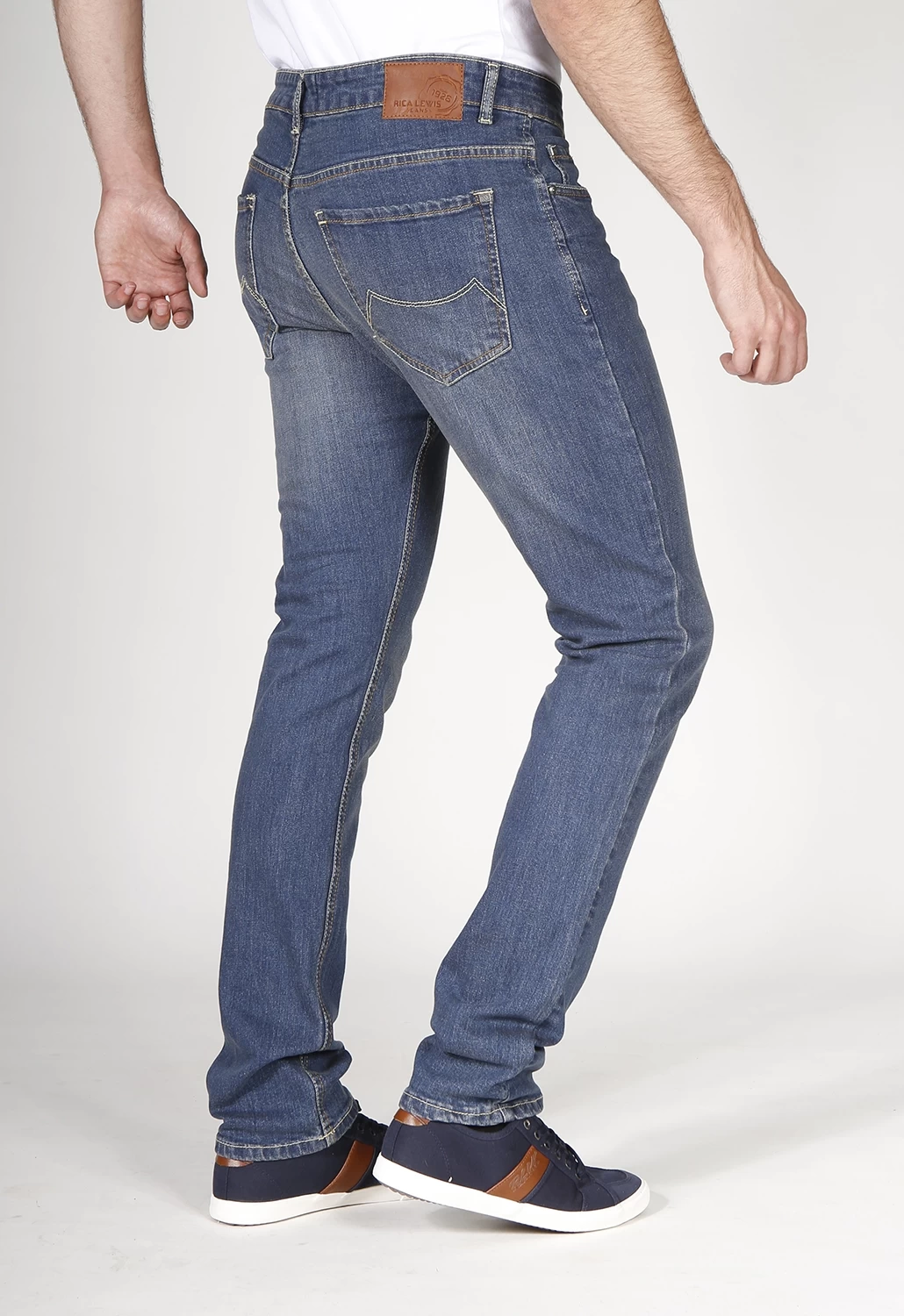 Jeans stretch garzato stone antiinflazione Fibreflex ANTI3 blu Rica Lewis