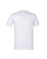T-SHIRT ROSSINI in cotone, girocollo, costine con fascia parasudore, BIANCO 02