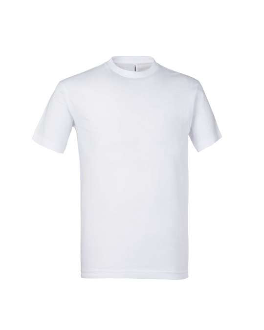 T-SHIRT ROSSINI in cotone, girocollo, costine con fascia parasudore, BIANCO 02