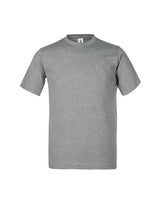 T-SHIRT ROSSINI in cotone, girocollo, costine con fascia parasudore, GRIGIO MELANGE 12