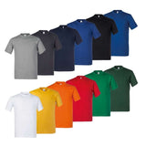 T-SHIRT ROSSINI in cotone, girocollo, costine con fascia parasudore, GRIGIO MELANGE 12