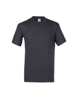 T-SHIRT ROSSINI in cotone, girocollo, costine con fascia parasudore, GRIGIO ANTRACITE 16