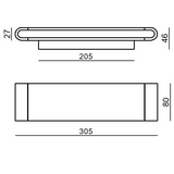 Lampada a parete Satori_W 20W 3000K Bianco 9180 Linea Light