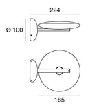 Lampada a parete Vivaldi_W 6W 3000K Bianco 9235 Linea Light