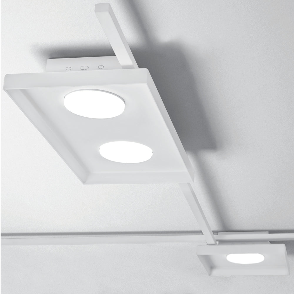 MULTIPOP APPLIQUE/PLAFONIERA DOPPIA BIANCO 2X12W LED GX53 VIVIDA PLS003.21.BI