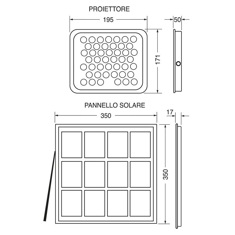 PROIETTORE LED SOLARE E-SUN200 6000K 1850LM 18/43010-00