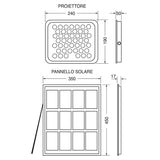 PROIETTORE LED SOLARE E-SUN300 6000K 2450LM 18/43020-00