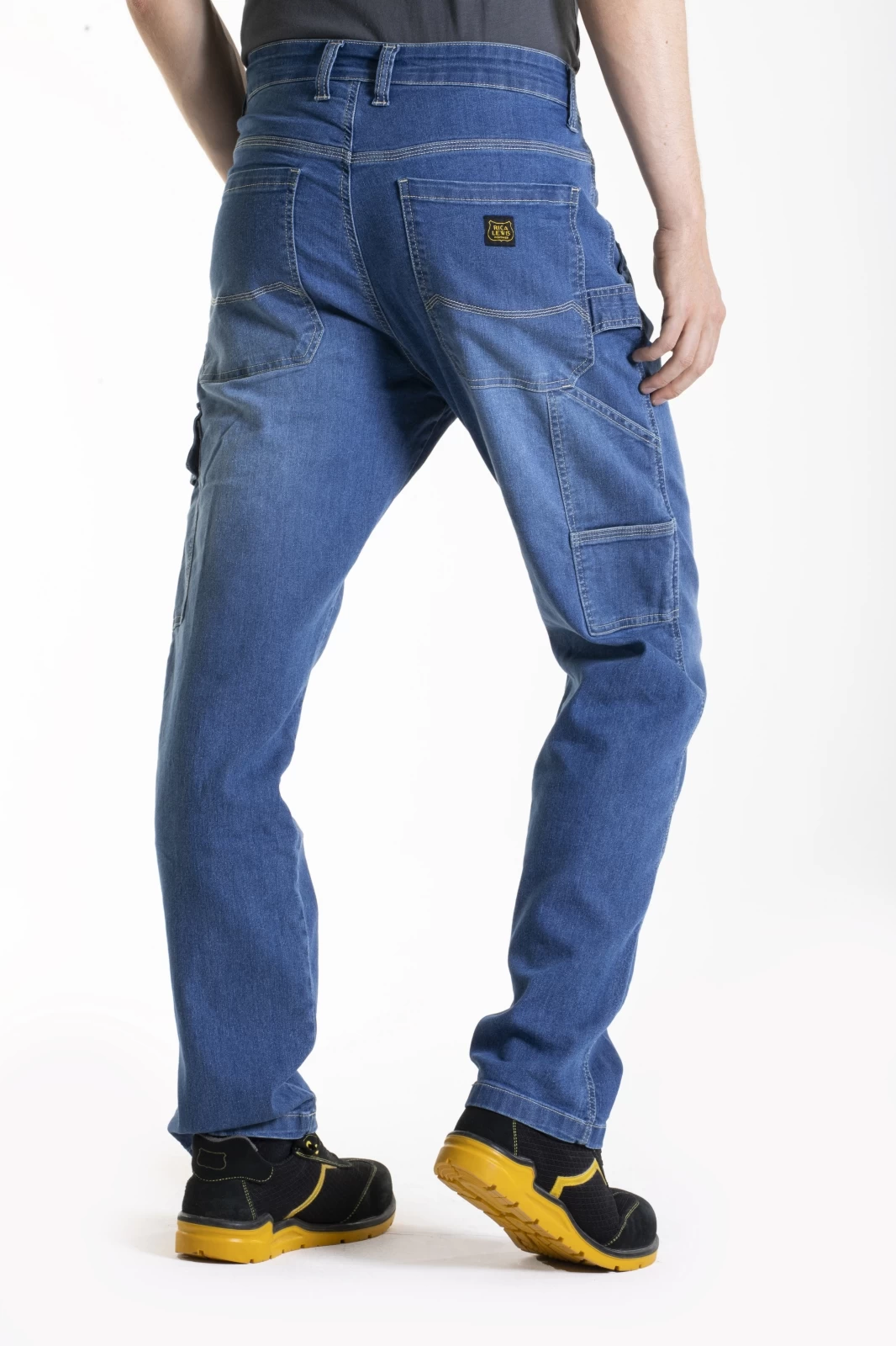 Pantaloni da lavoro stile carpenter stretch Fibreflex CUTTER3 blu