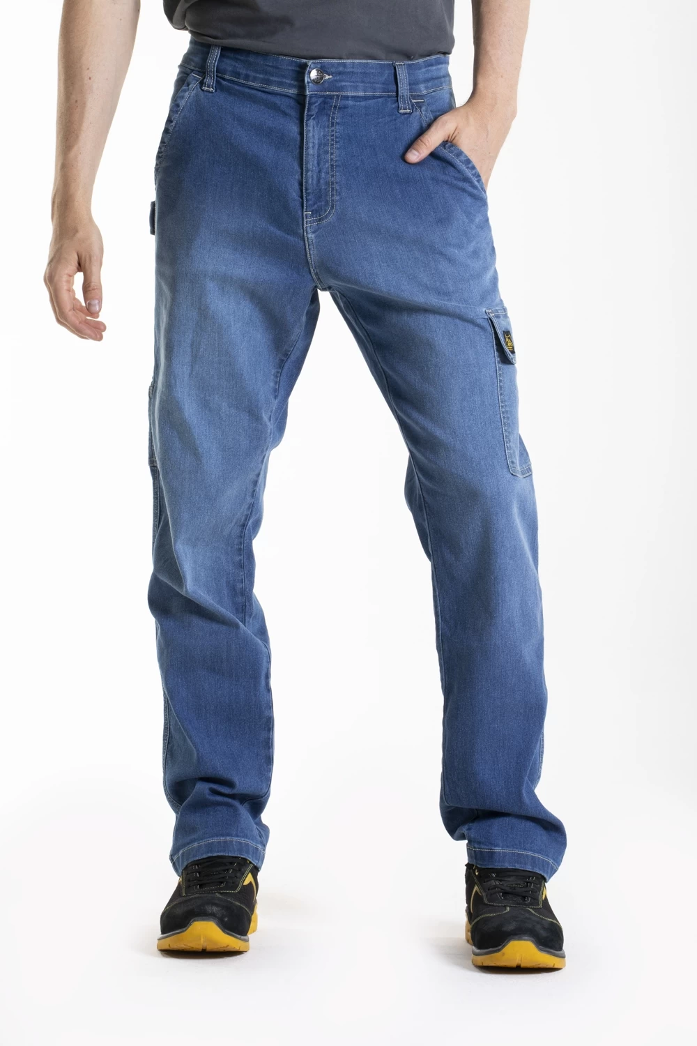 Pantaloni da lavoro stile carpenter stretch Fibreflex CUTTER3 blu