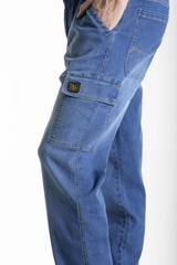 Pantaloni da lavoro stile carpenter stretch Fibreflex CUTTER3 blu
