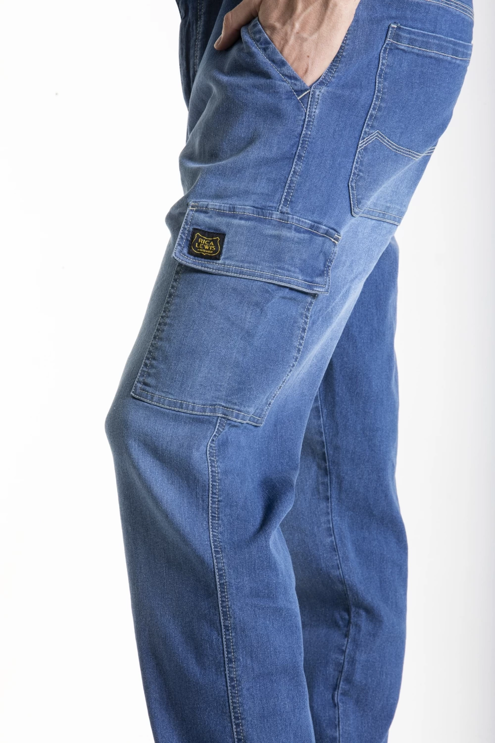 Pantaloni da lavoro stile carpenter stretch Fibreflex CUTTER3 blu