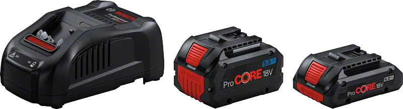 Kit Bosch Professional 18V Trapano avvitatore, Martello perforatore, smerigliatrice angolare, batterie + caricabatterie, borsa