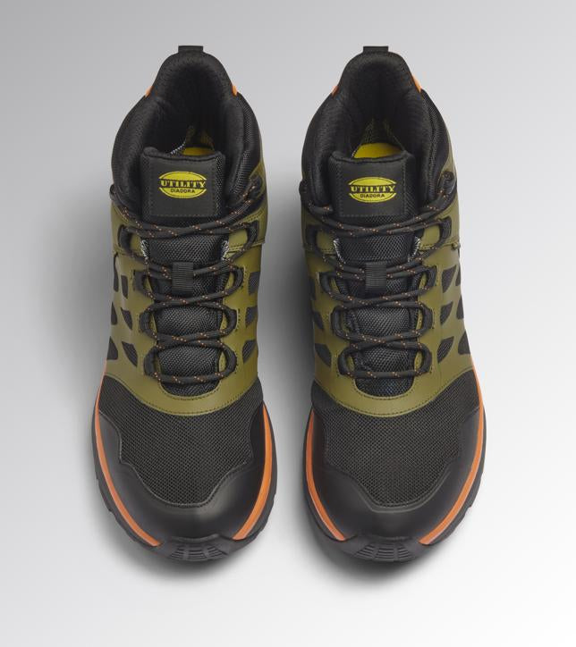 Scarpe da lavoro Diadora Utility FREEDOM MID O6 SR nero/verde senza puntale