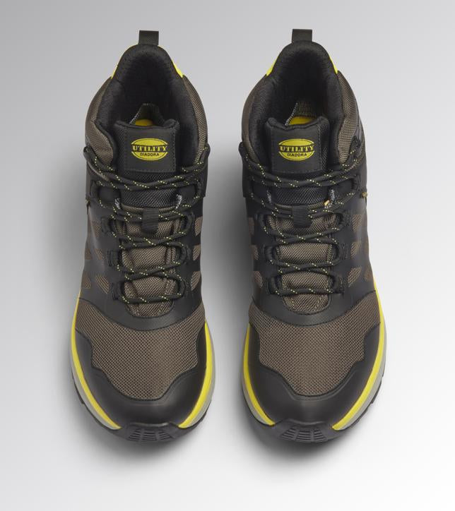 Scarpe da lavoro Diadora Utility FREEDOM MID O6 SR grigio/giallo senza puntale