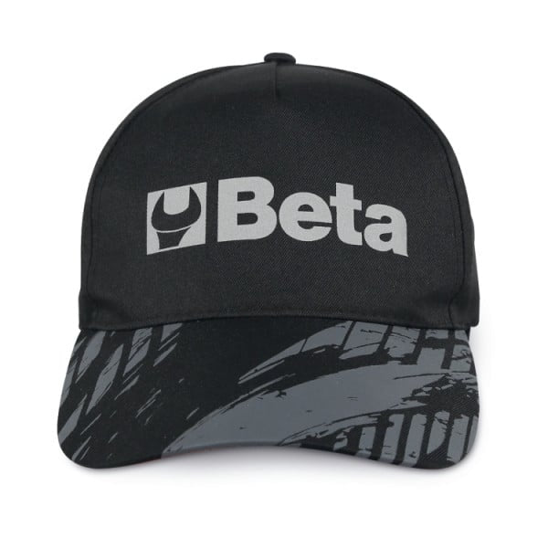 Cappellino Beta nero, design classico con visiera curva