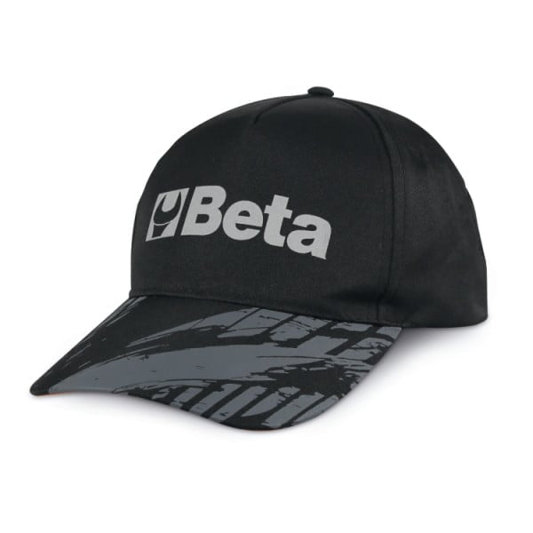 Cappellino Beta nero, design classico con visiera curva
