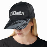 Cappellino Beta nero, design classico con visiera curva