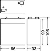 Batteria al Piombo 6V 3.2 Ah Ricaricabile - Extracell