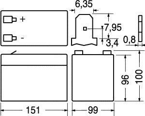 Batteria al Piombo 12V 12 Ah Ricaricabile - Extracell